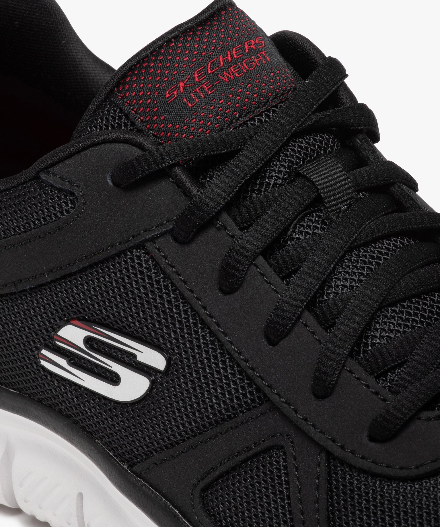 Baskets homme running unies à lacets – Skechers noir | GEMO