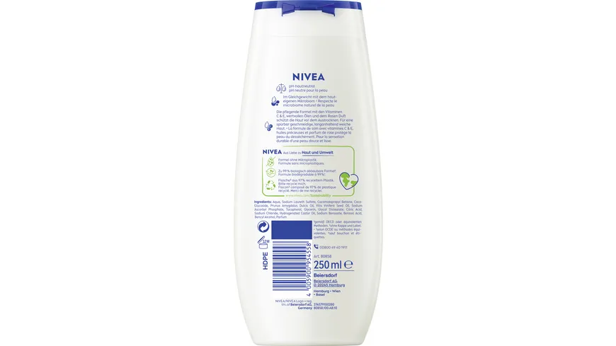 NIVEA Pflegedusche Rose & Almond Oil 250 ml