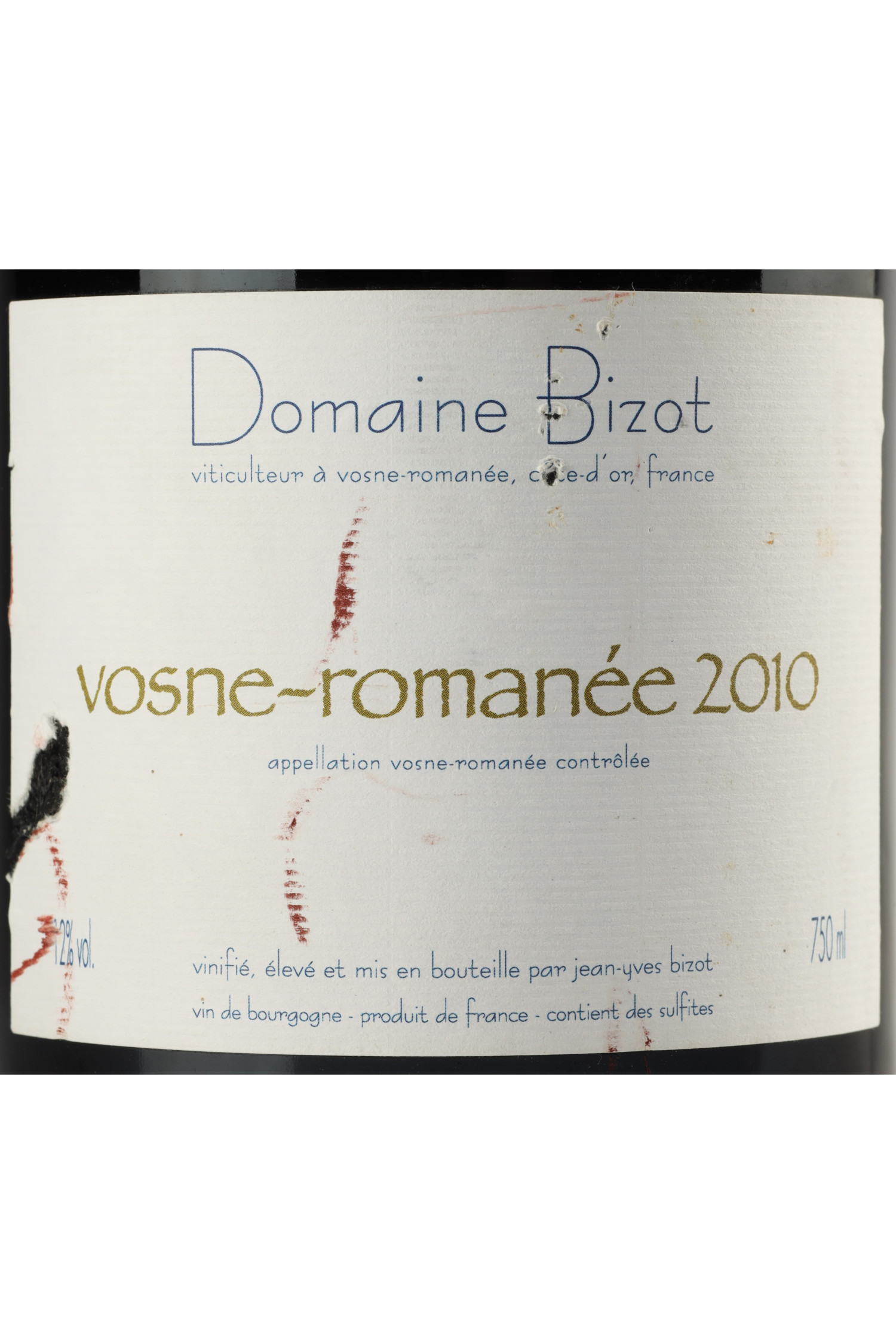 Jean Yves Bizot 2010, Vosne Romanée