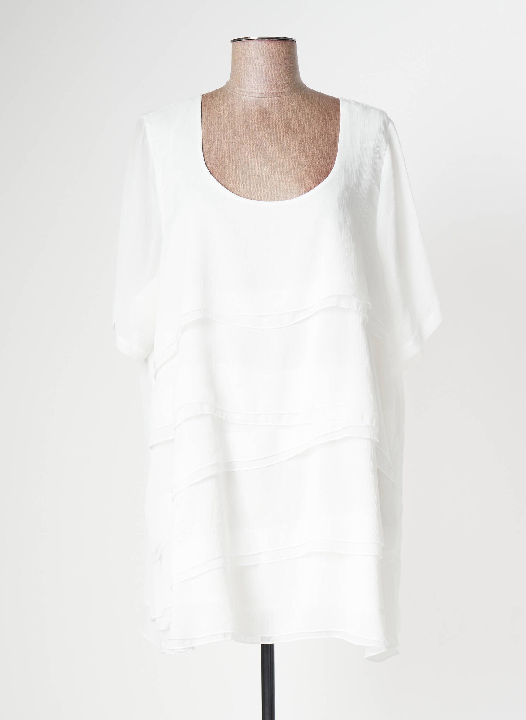 Yoek Tuniquemanchecourte Femme couleur blanc