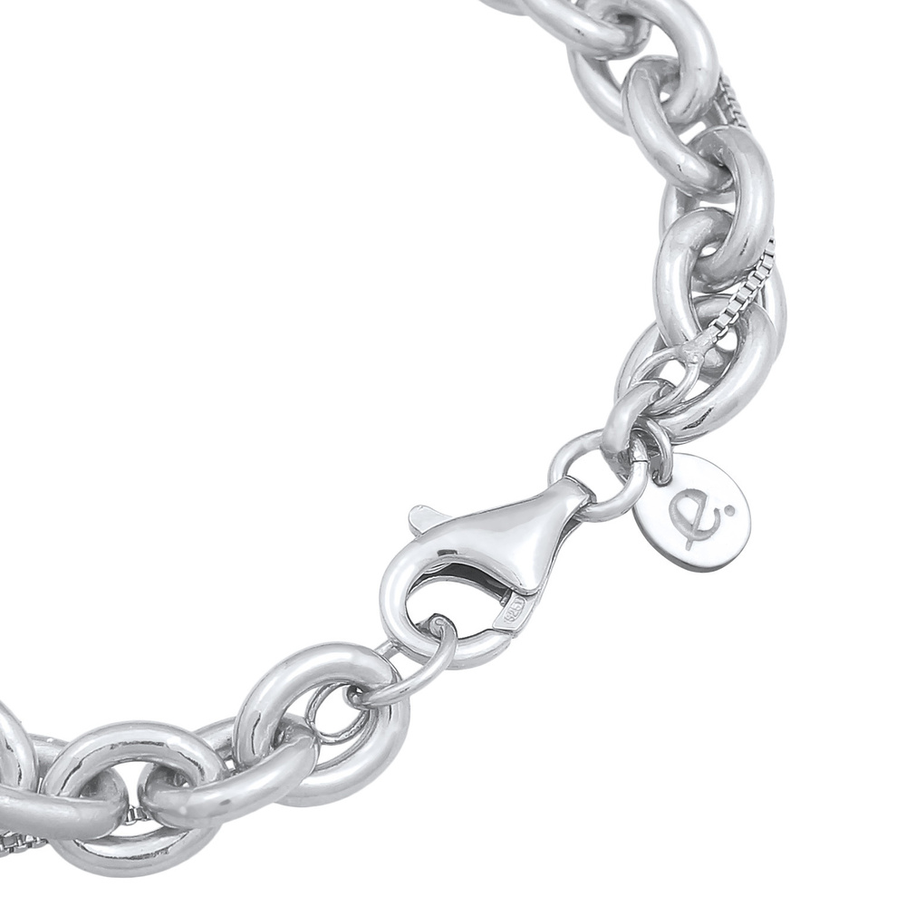 Elli PREMIUM Elli PREMIUM Bracelet Femmes Couche Vénitienne Grosse en argent sterling 925 rhod Bracelet