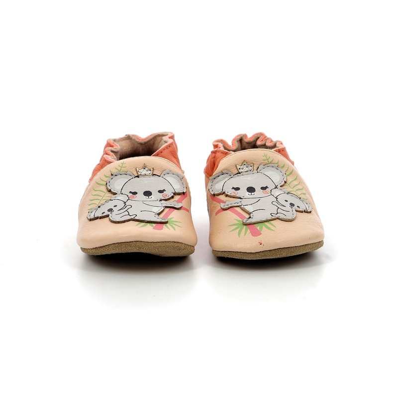 Chaussons cuir tannage vegetal Queen Koala