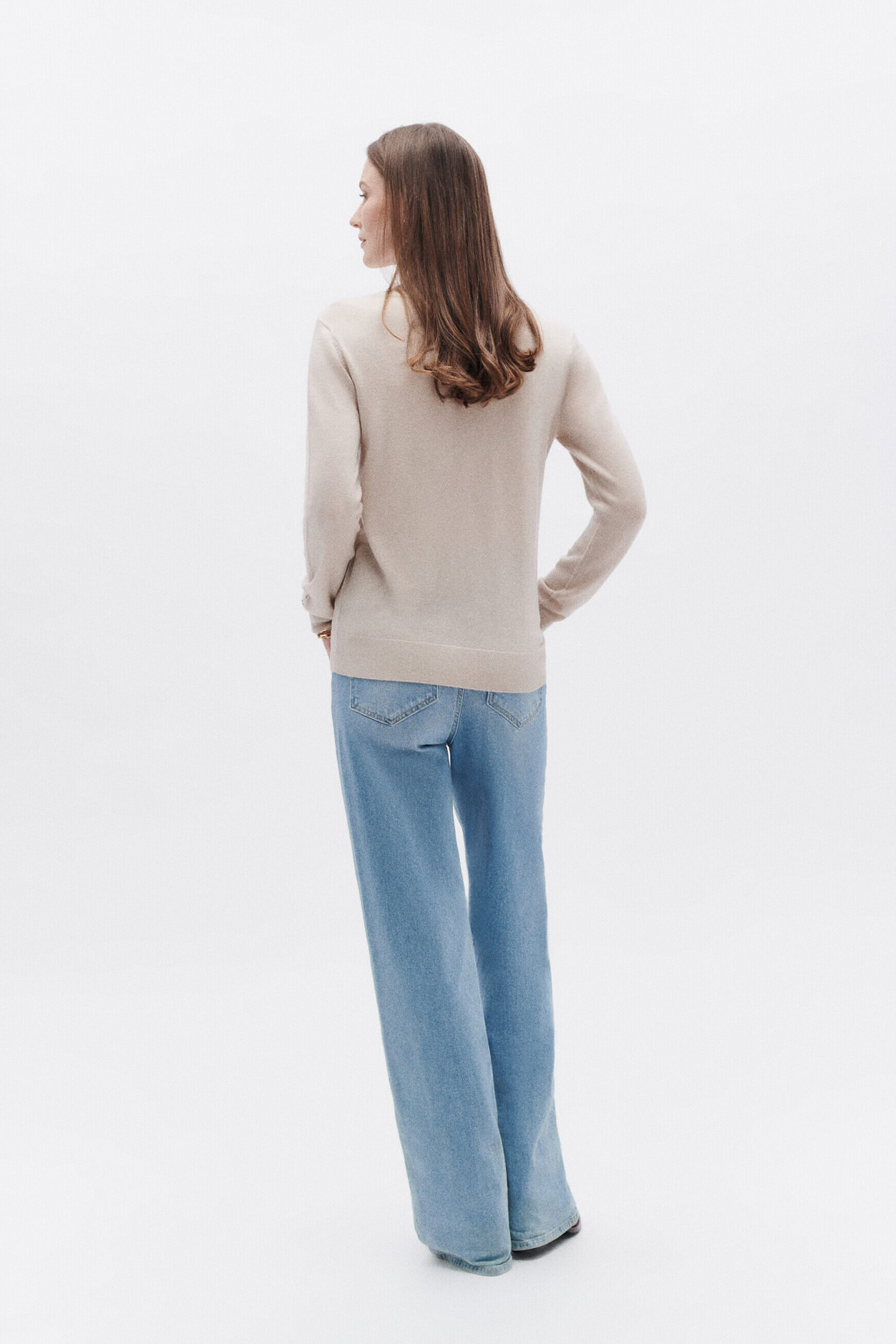 Pull manya beige femme