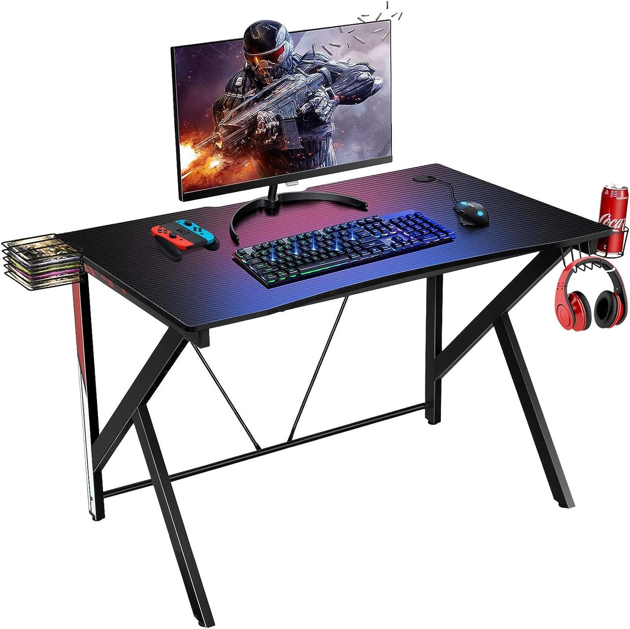 Costway Gaming Tisch K-förmiger