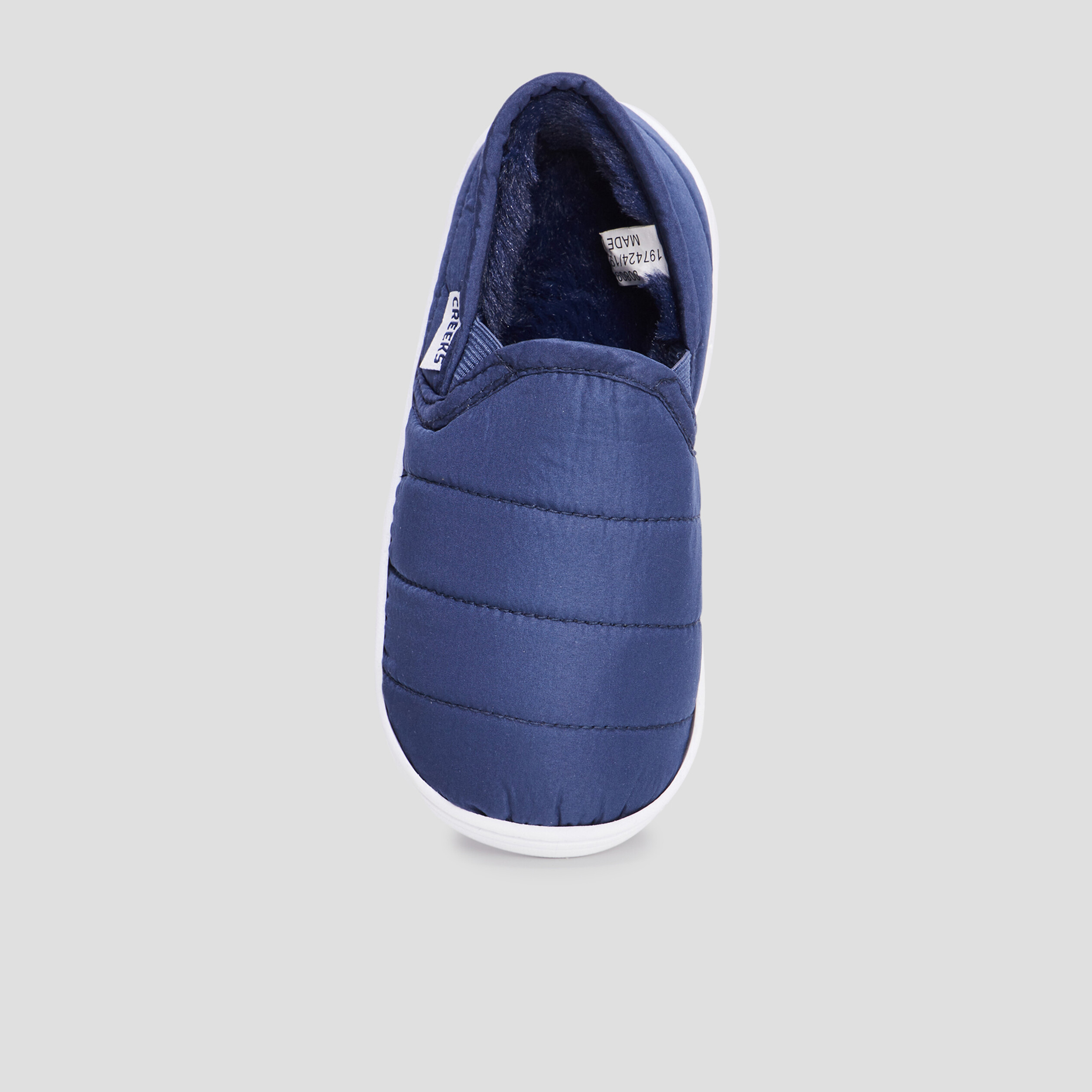 Chaussons sans gêne matelassés Creeks bleu garçon | La Halle
