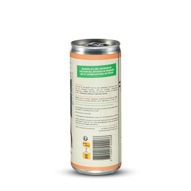 Jane Thé Noir Pêche Romarin au CBD 25 cl