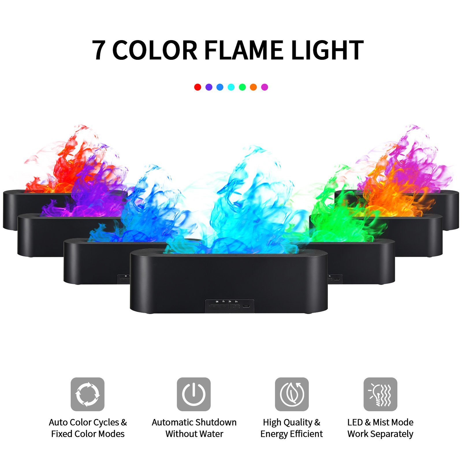 SEEZSSA Diffuser Simulation Flamme Aromatherapie-Maschine, 0,15 l Wassertank, ätherisches Öl Diffusor für Haus Büro