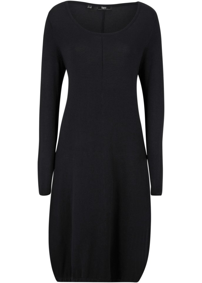 Feinstrickkleid in O-Silhouette, knieumspielend