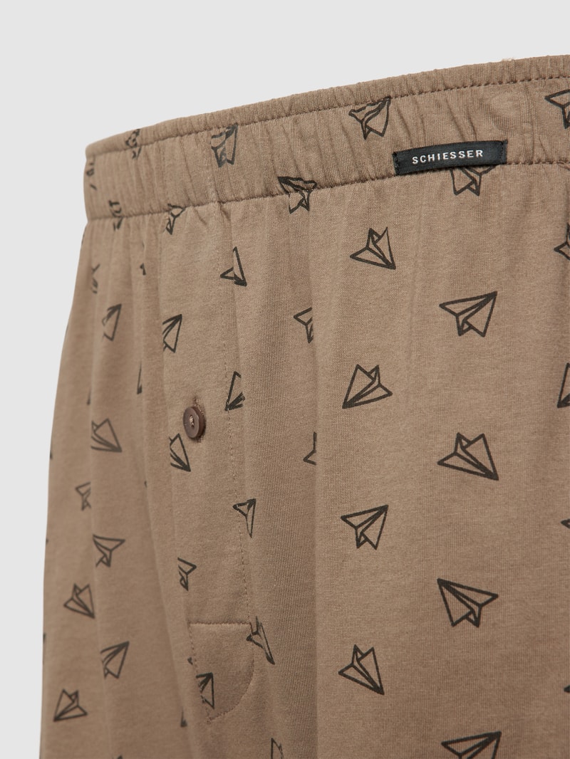 Boxershorts mit Allover-Muster im 2er-Pack in khaki