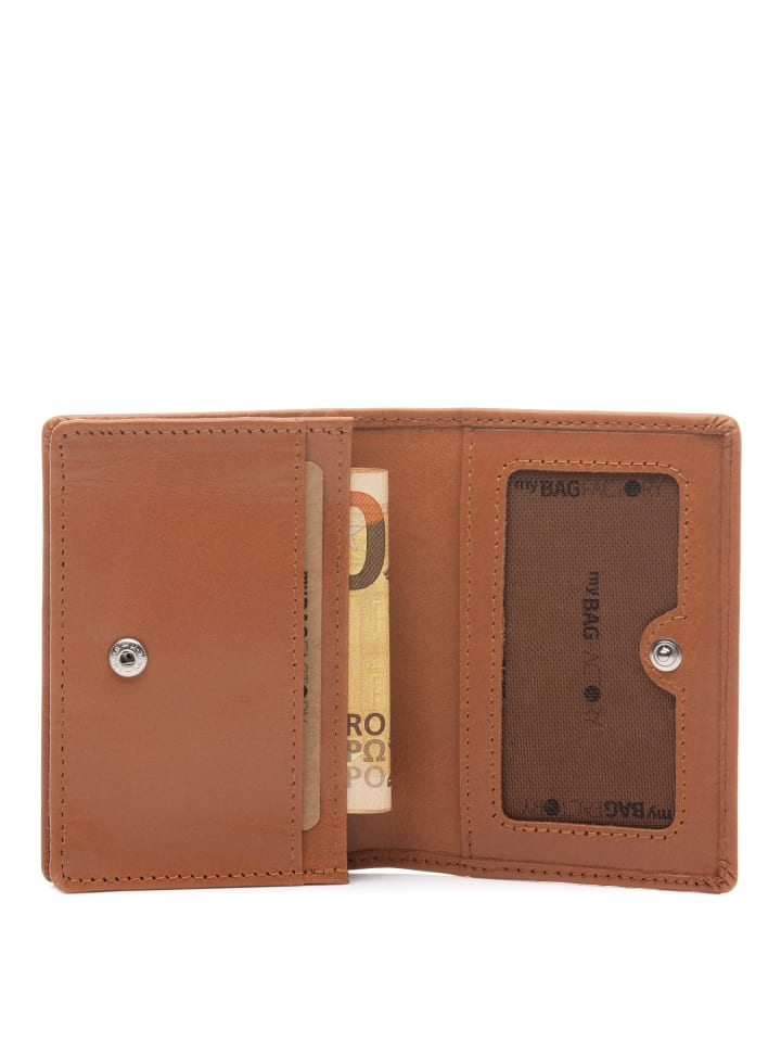 SID & VAIN Leder-Kartenetui echt Leder Geldbeutel Damen groß hell-tan in braun günstig kaufen onesize
