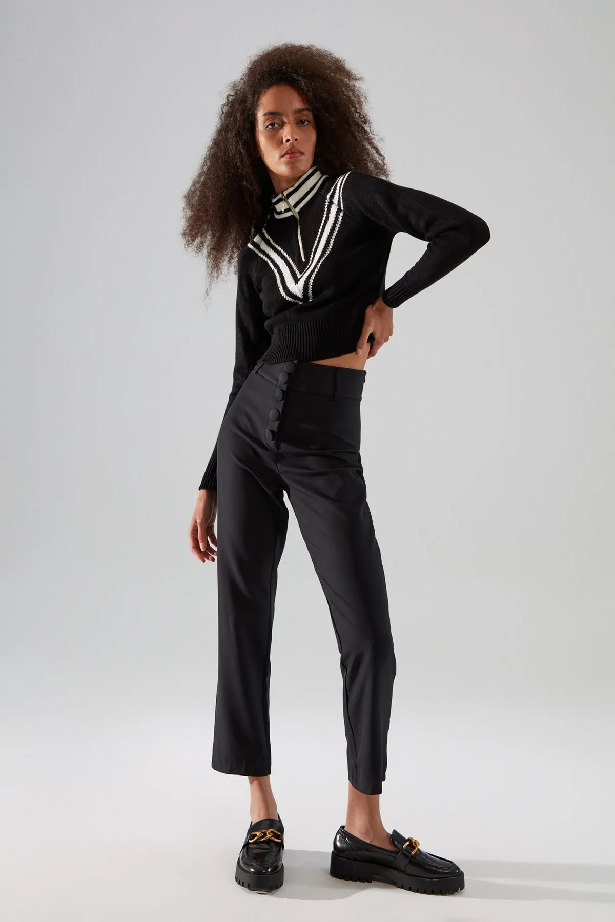 Trendyol Collection  Schwarze Webhose mit weitem Bein TWOSS19WX0086