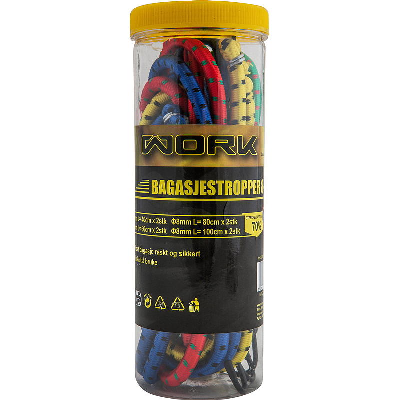 Work Bagasjestropper 8 stk