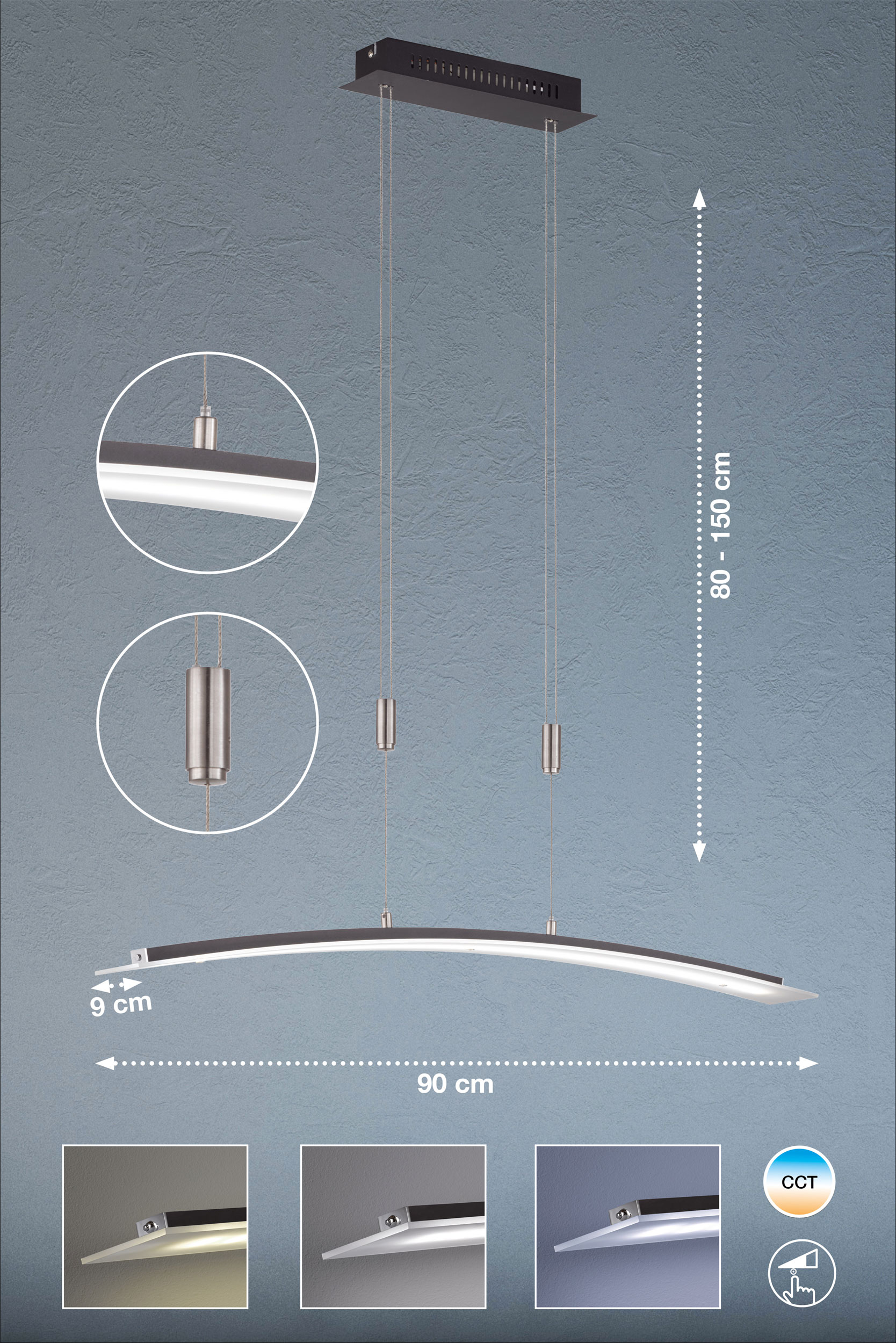 Fischer & HonselLED-Pendelleuchte 1flg