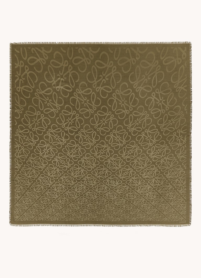 Eșarfă LOEWE din amestec de mătase cu imprimeu jacquard cu logo, 140 x 140 cm