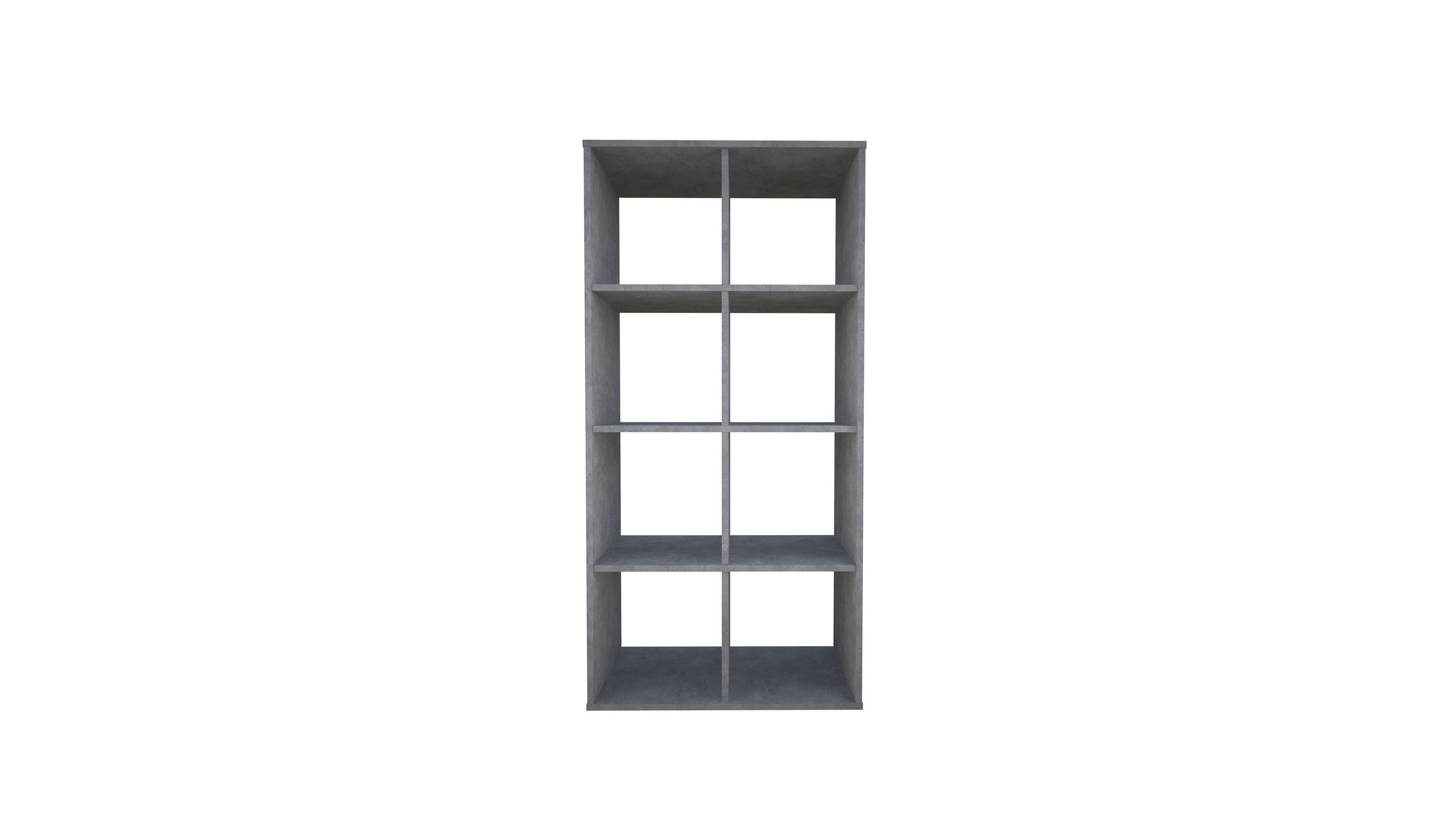 Polini Home Raumteilerregal Raumteiler Würfelregal 142 x 70 x 29 cm Bücherregal Regal grau 8 Fächer