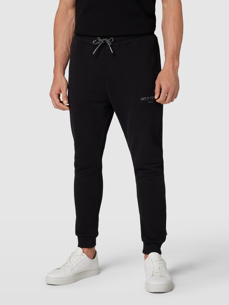 Sweatpants mit Label-Details in schwarz
