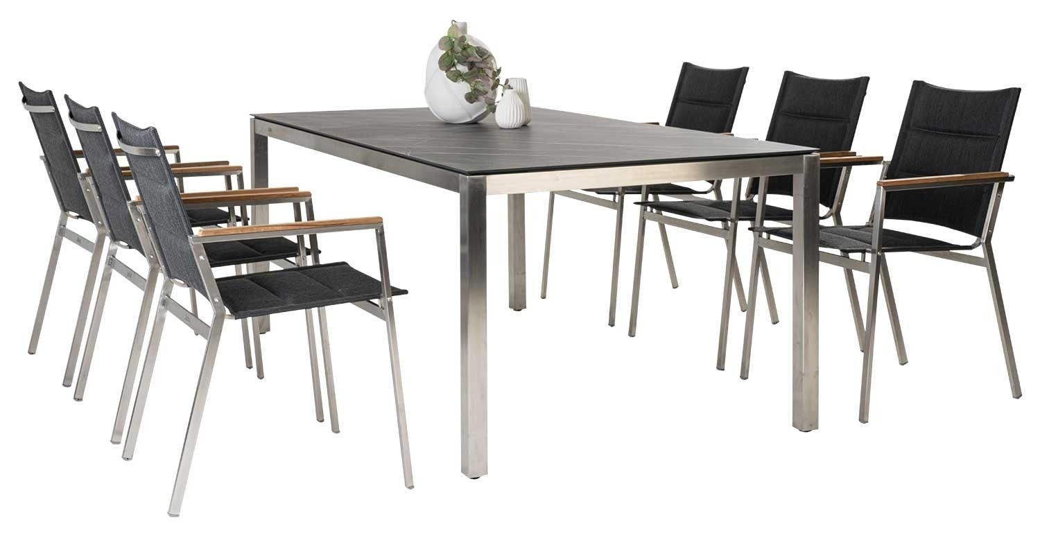 ZEBRA Möbel Tischplatte DARK MARBLE, B 180 x T 100 cm, Kunststoff, Kunststoff-Laminat