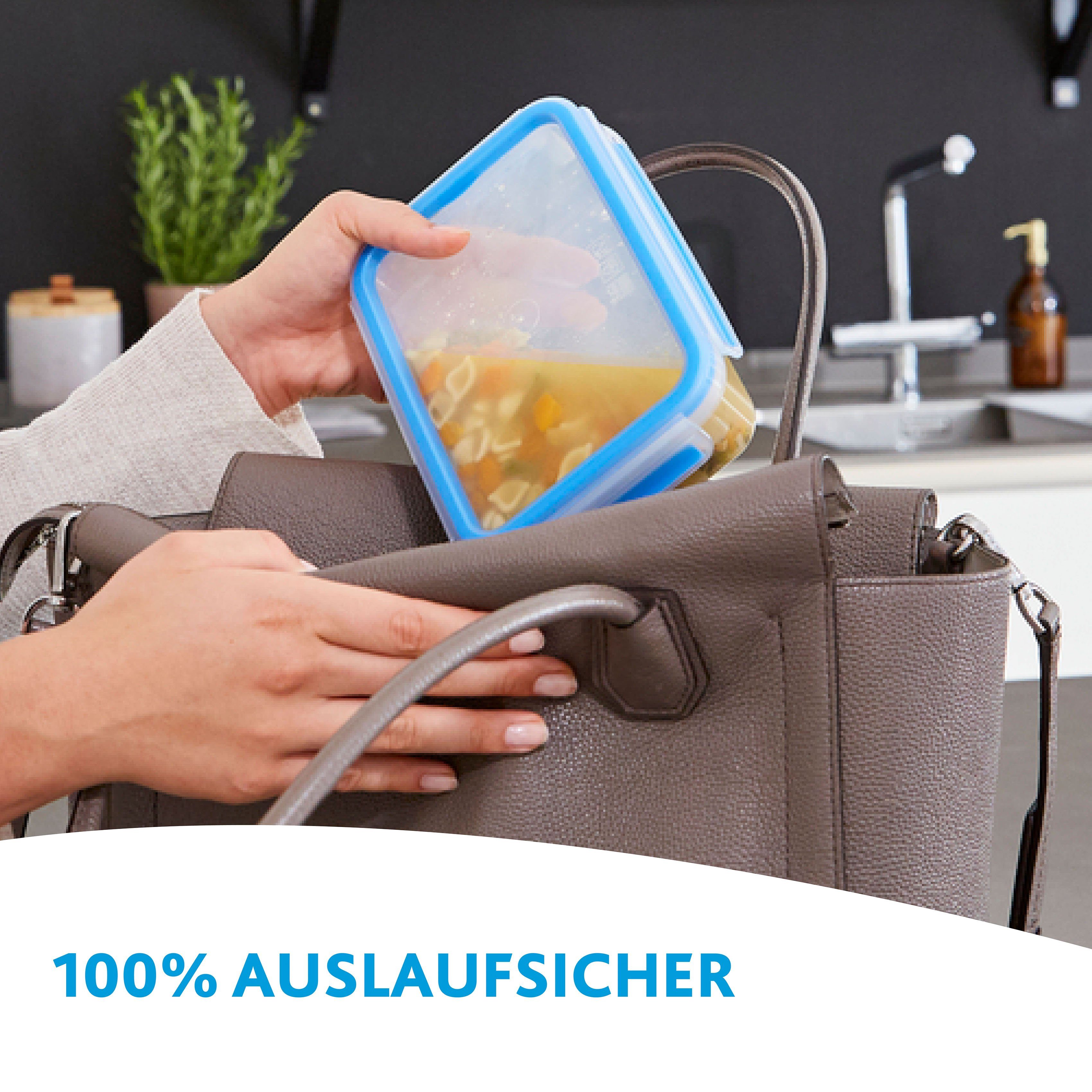 Emsa Frischhaltedose Clip & Close, Kunststoff, (Set, 10-tlg., 5 Vorratsdosen mit jeweils einem Deckel), Set:10-tlg, 5x0,8L, 5x Deckel, Kunststoff, hygienisch, Frischedichtung