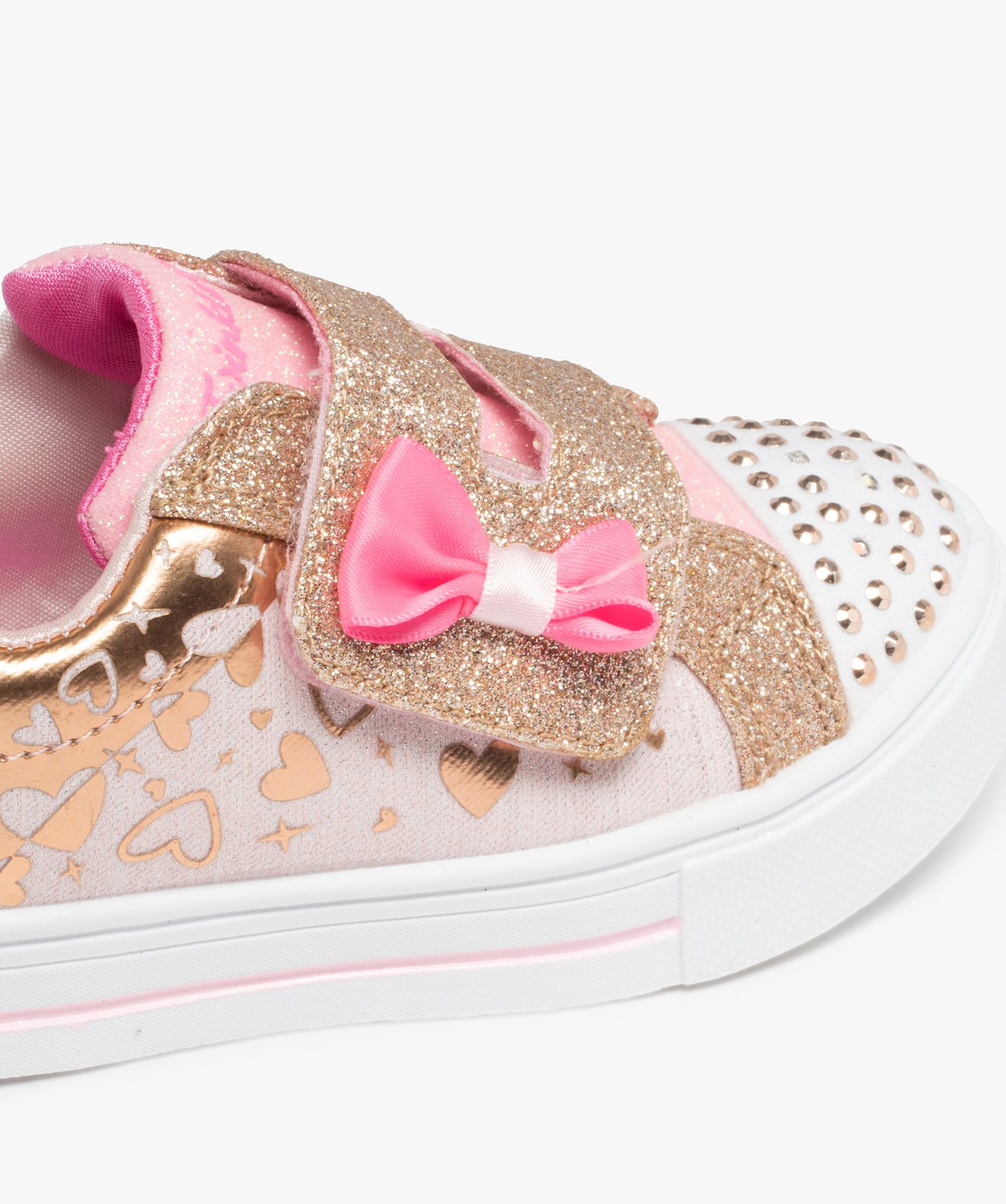 Baskets fille pailletées et lumineuses – Skechers Twinkle or | GEMO