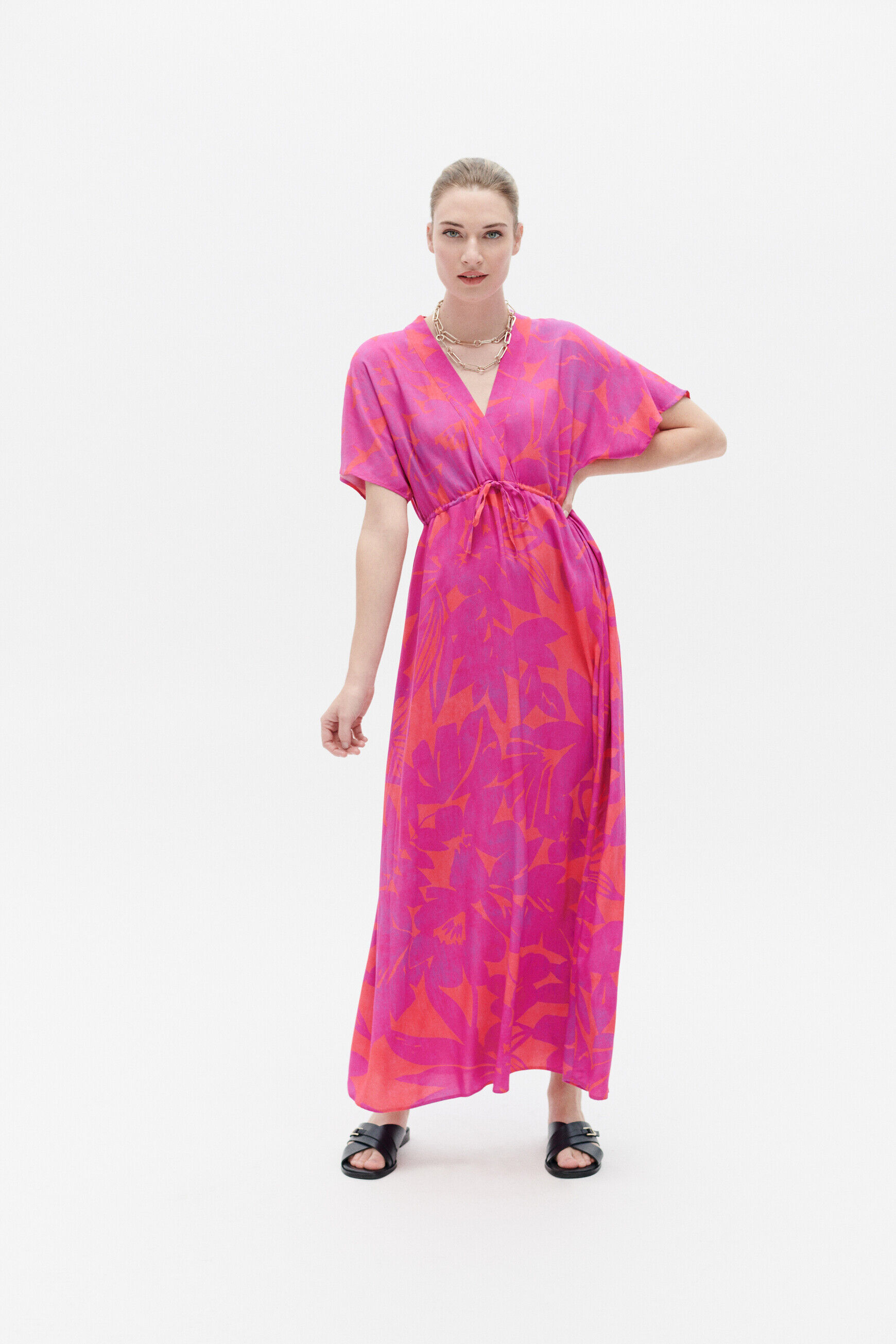 Robe relia rose femme