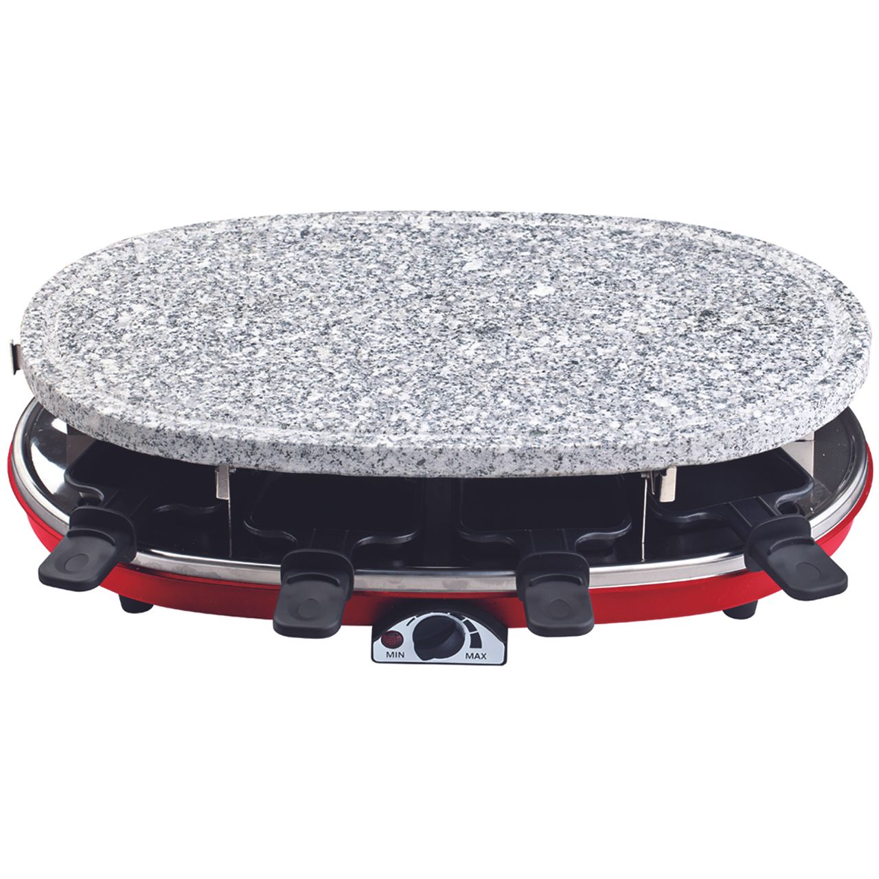 H.Koenig Raclette RP418 für 8 Personen mit Granitstein und Grill, 1500W