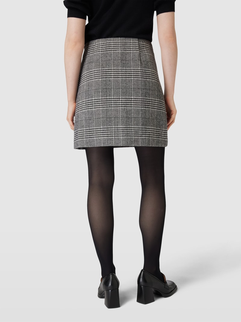 Minirock mit Hahnentrittmuster Modell 'Romela' in schwarz