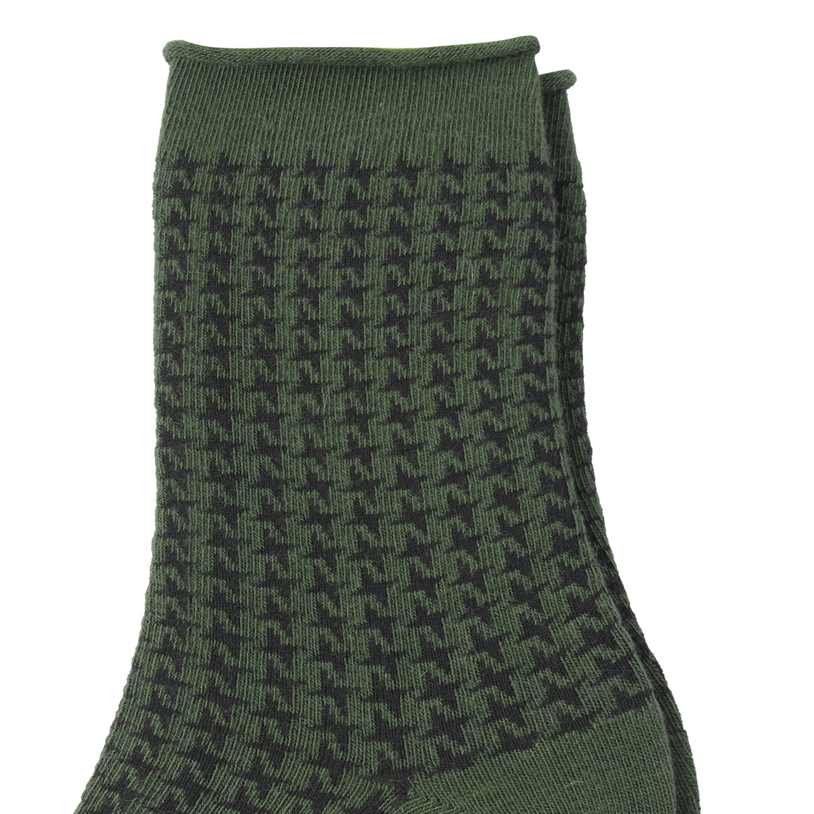 1 Paar Damen Socken mit Hahnentritt-Muster
