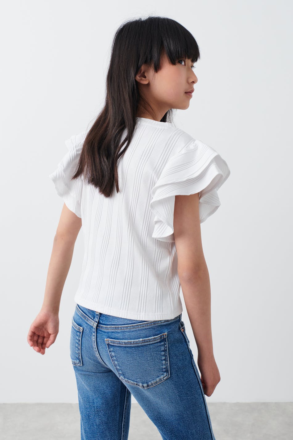 Y double frill top