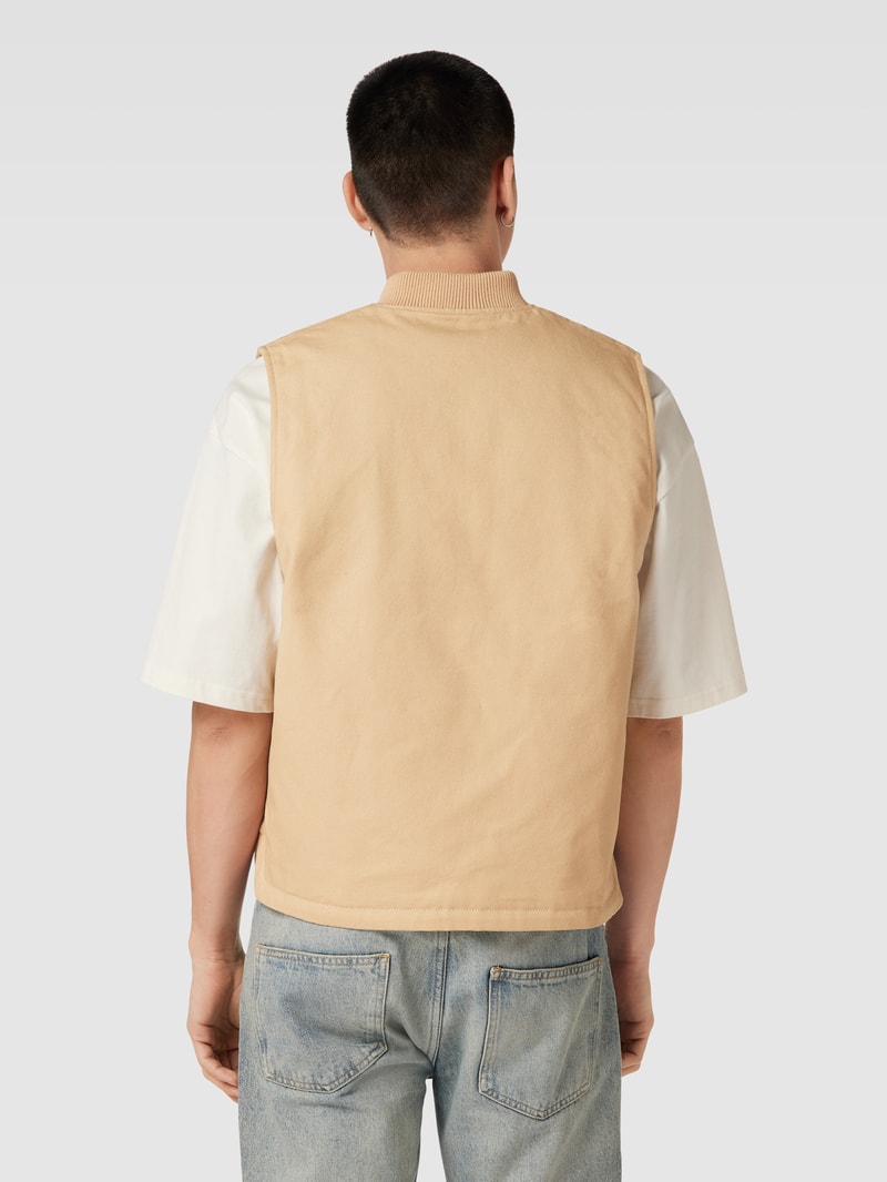 Weste mit Eingrifftaschen in beige