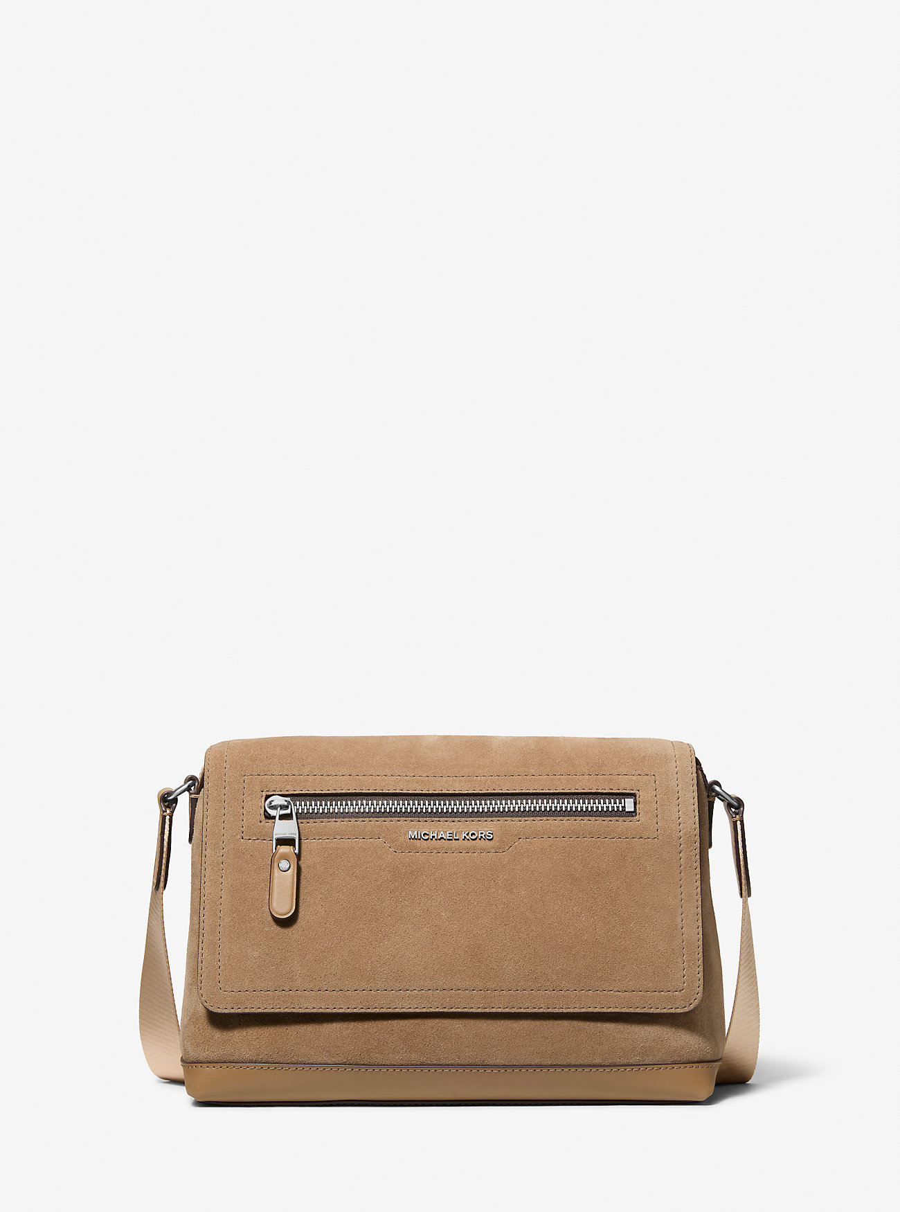 Hudson Small Suede Messenger Bag - HUSK