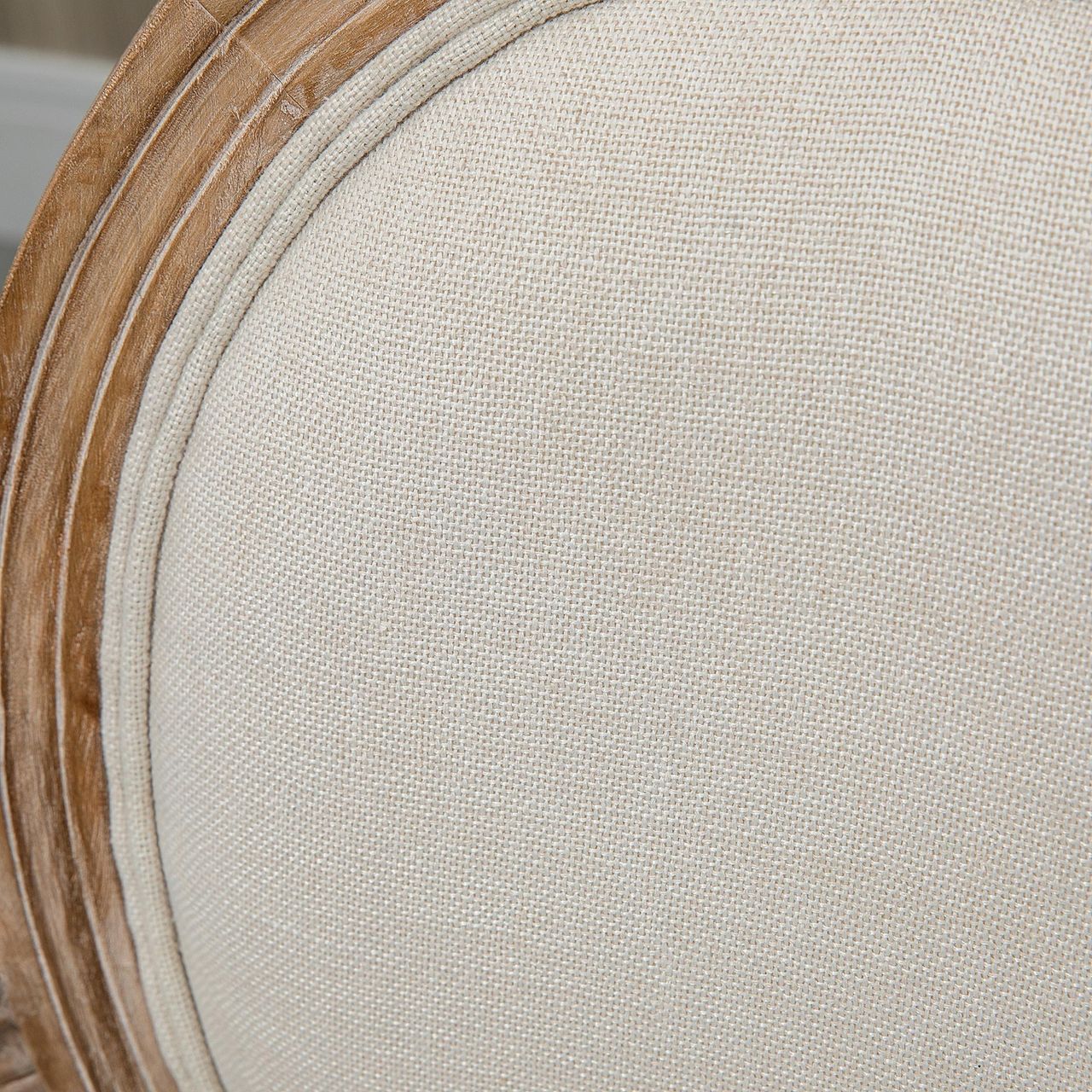 HOMCOM Küchenstuhl Esszimmerstuhl mit Leinenoptik, Armlehnstuhl mit Rückenlehne