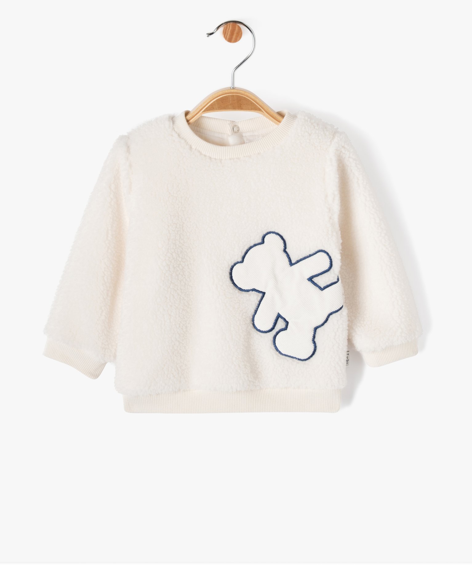 Pull en fourrure imitation dos boutonné bébé - LuluCastag... ecru | GEMO