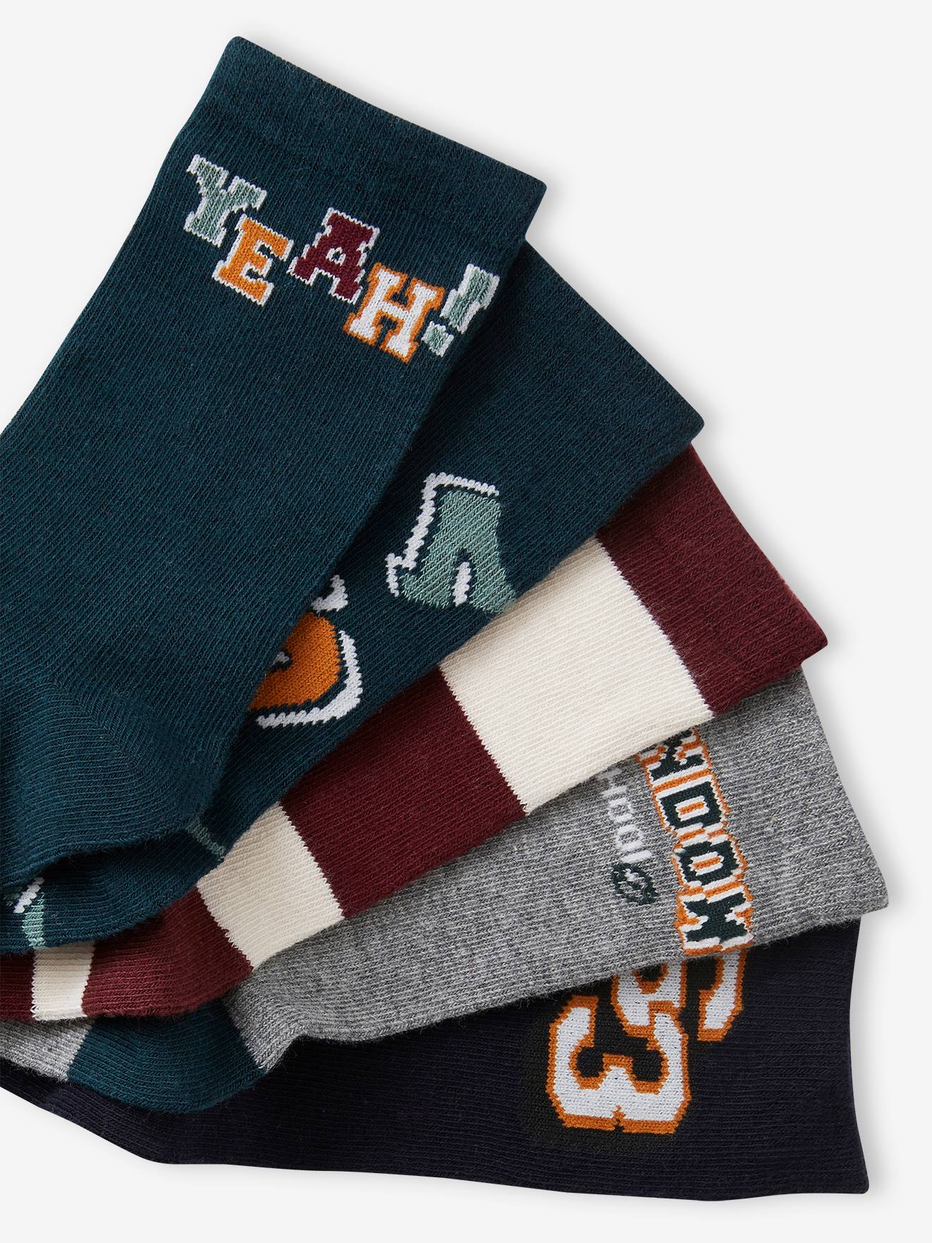 Vertbaudet 5er-Pack Jungen Socken Oeko-Tex - tannengrün