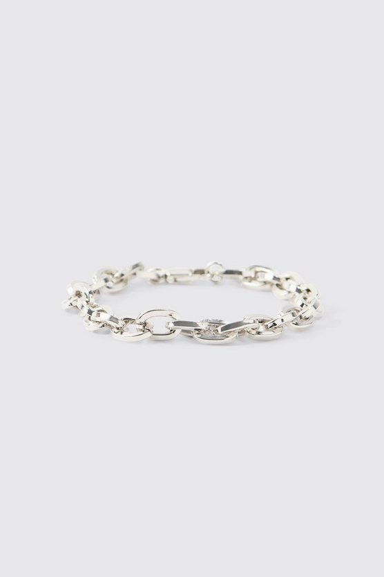 Klobiges Metall-Armband in Silber