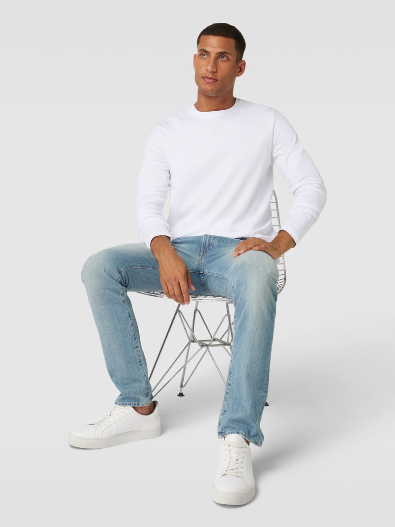 Longsleeve mit Rundhalsausschnitt in weiß