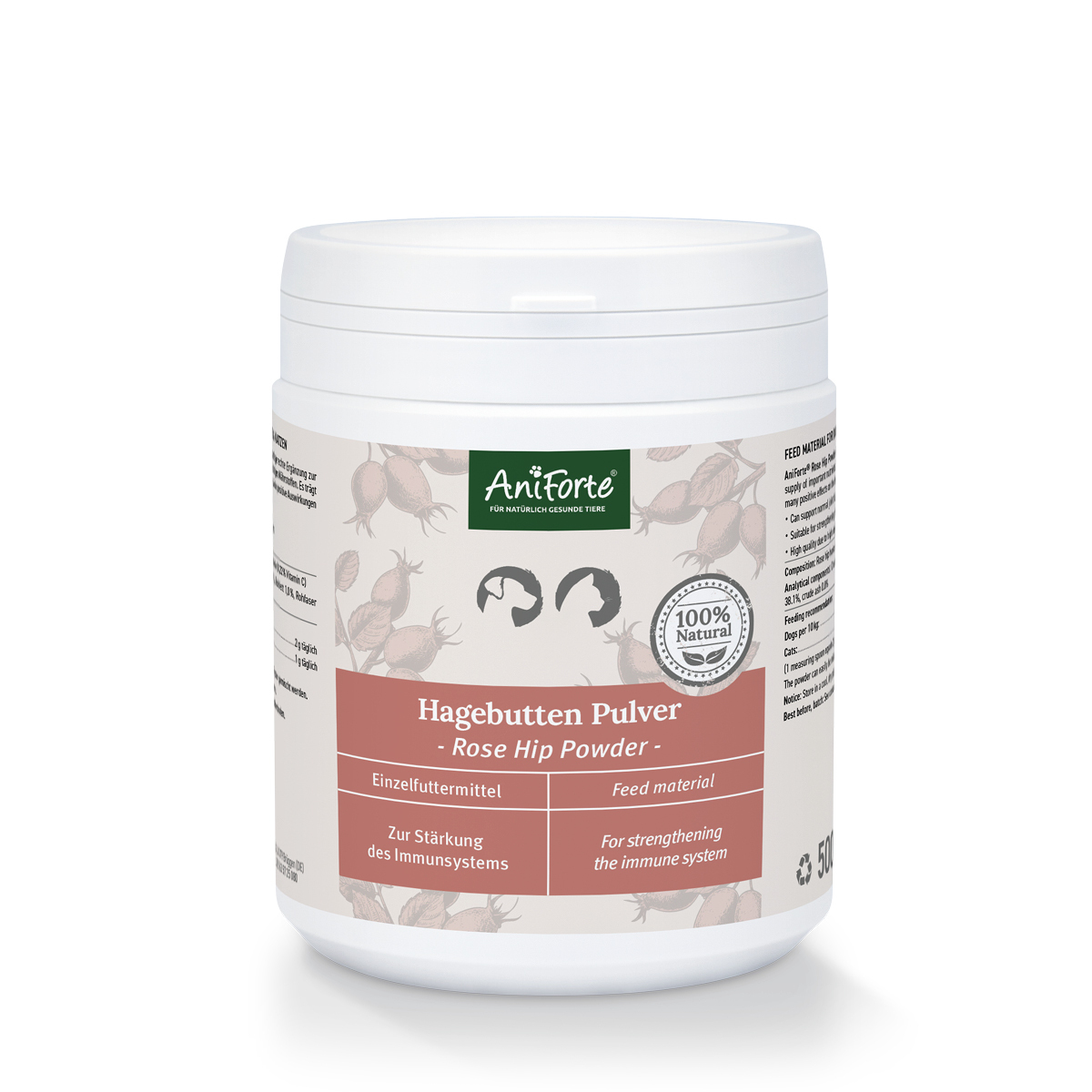 Aniforte Ergänzungsfutter & Aufzucht Aniforte Hagebuttenpulver 500 g