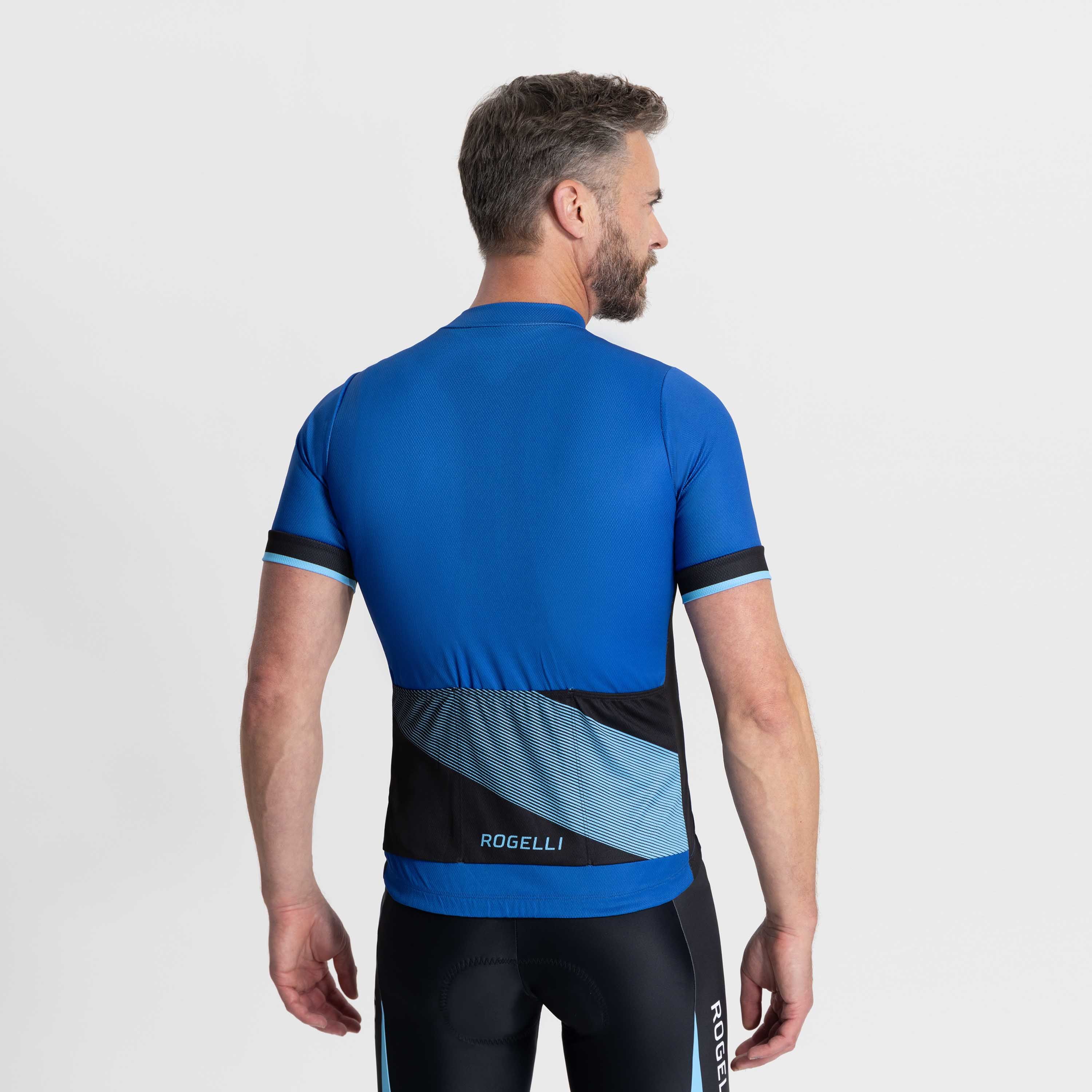 Rogelli Groove Blau Herren Radtrikot Kurzarm