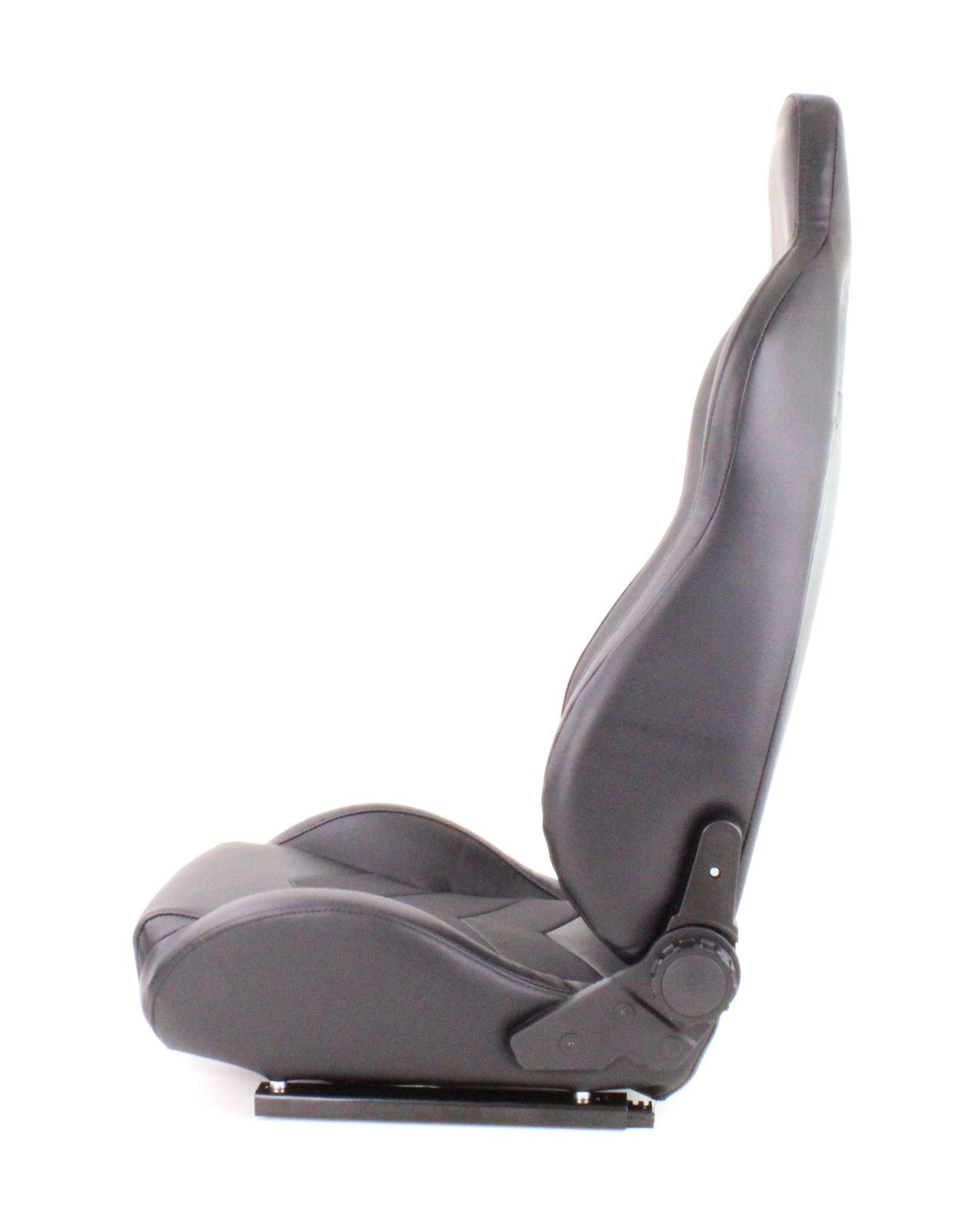 Tenzo-R Gaming-Stuhl Sportsitz Spielekonsole PC Sim Racing Schwarz mit Laufschienen, für den Einsatz in Sim Rig