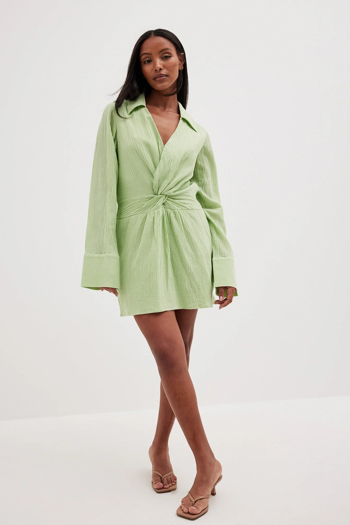 Hemdkleid mit Twistdetail