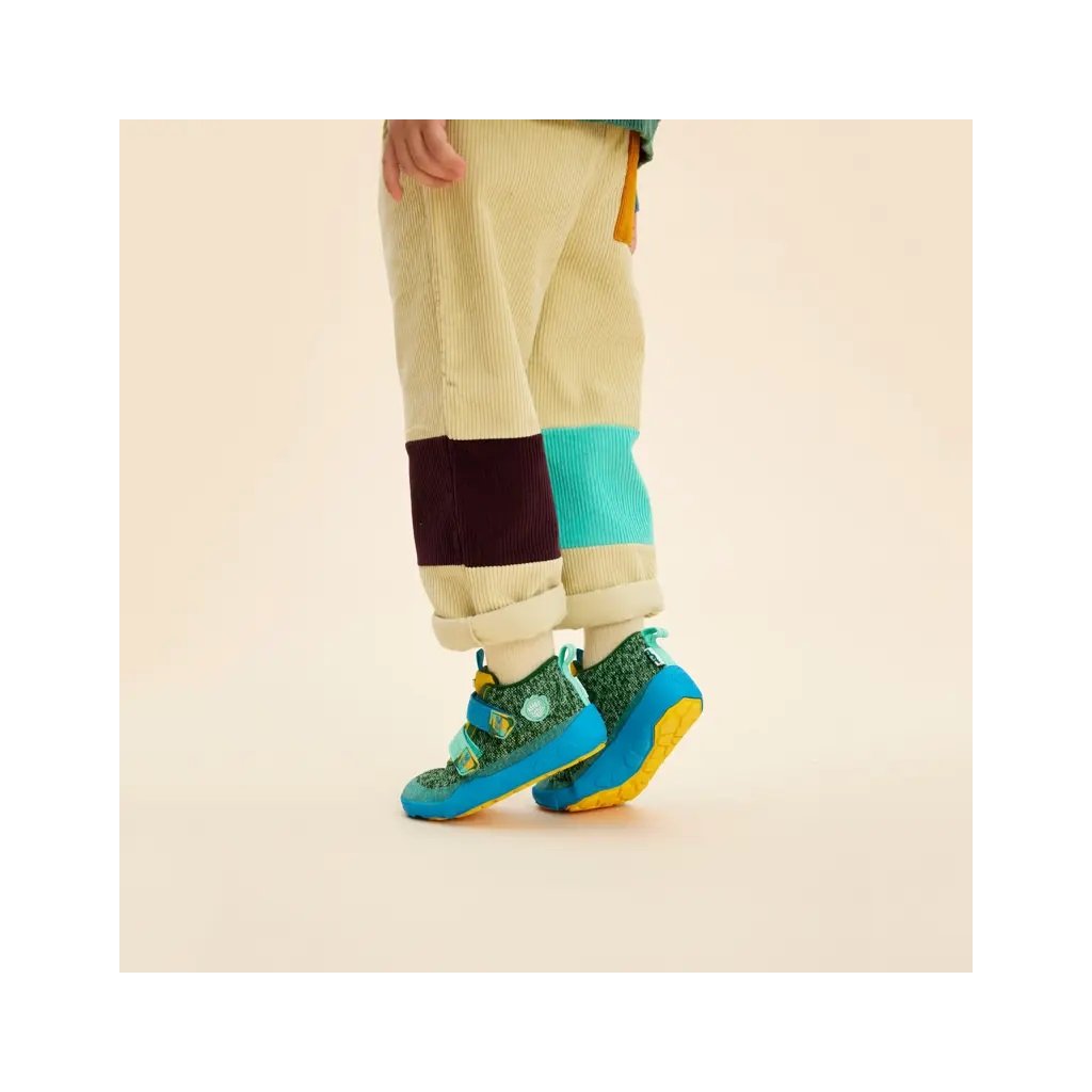 Affenzahn Übergangsschuh Knit Happy Creative Bear blaue Barfußschuhe