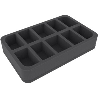 Feldherr 50 mm Half-Size Schaumstoffeinlage mit 10 Fächern