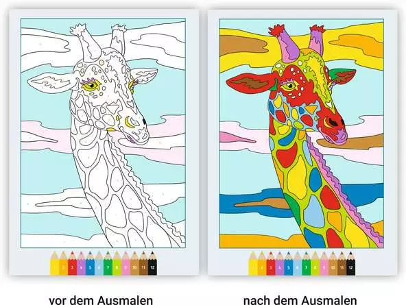 CreArt Malen nach Zahlen ab 7: Wilde Tiere