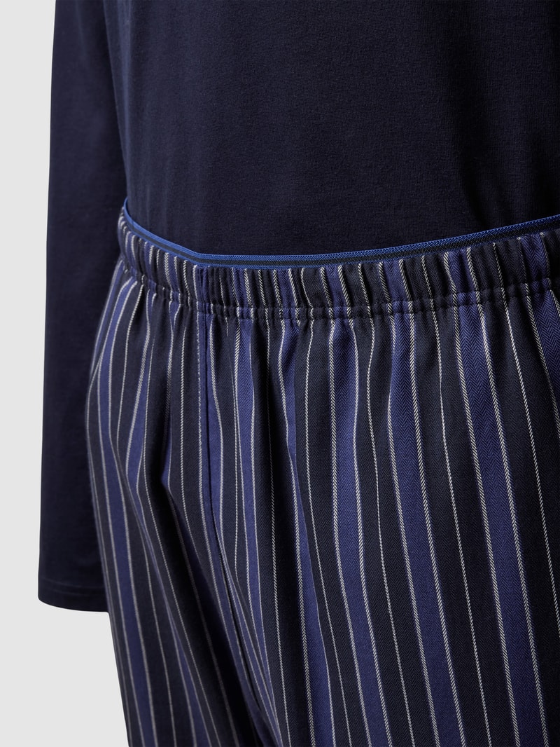 Pyjama mit Knopfleiste in marineblau