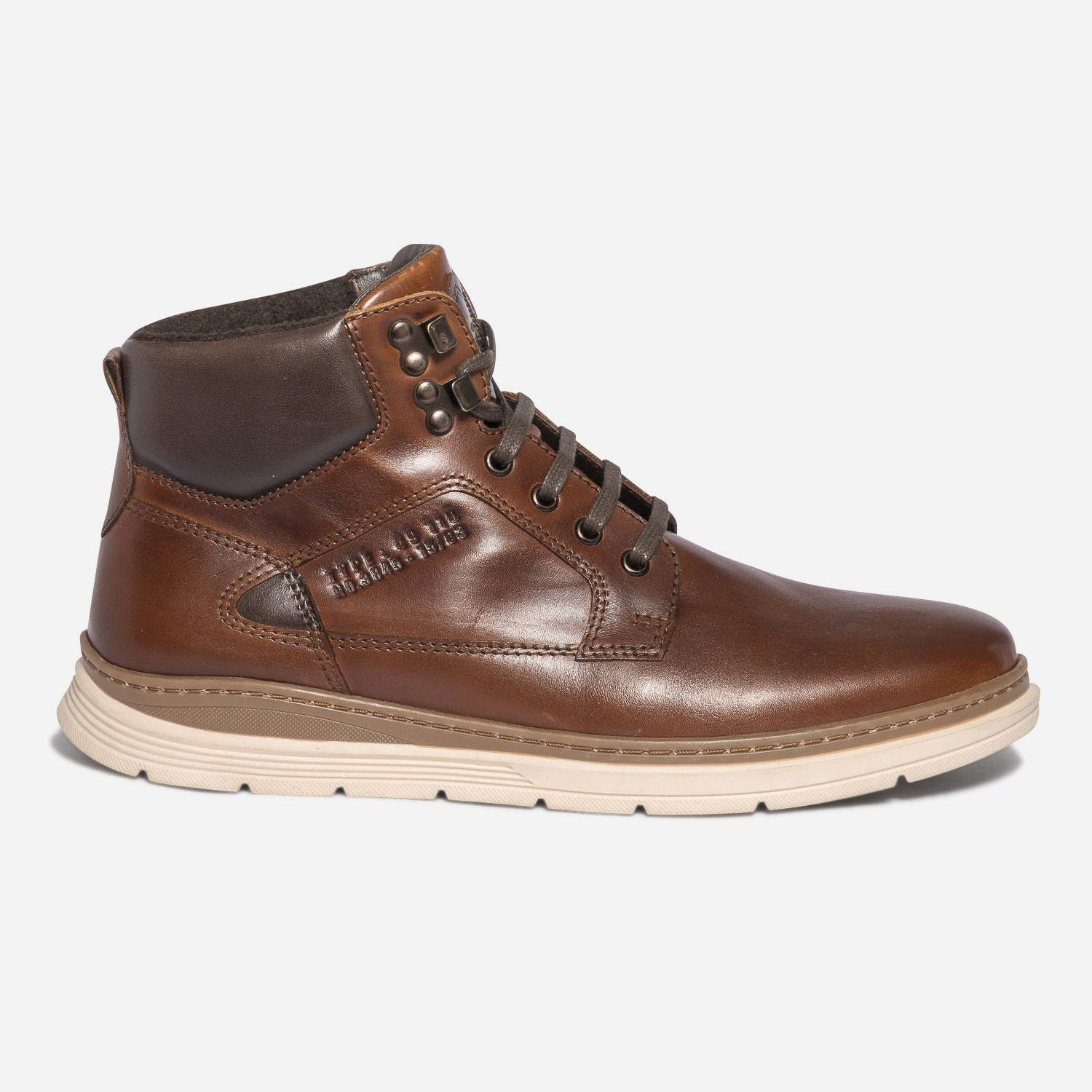 Basket marron en cuir