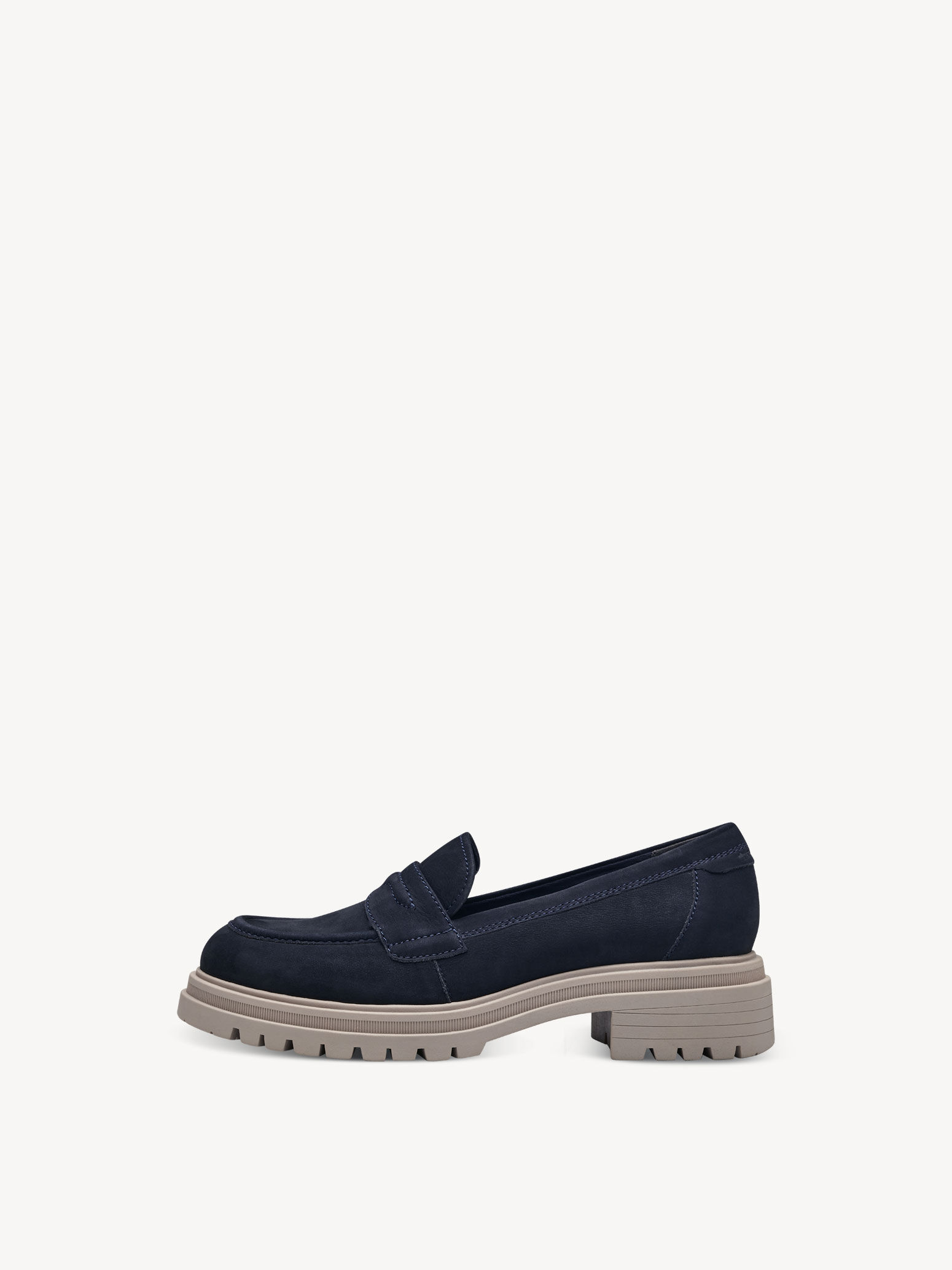 Slipper en cuir - bleu