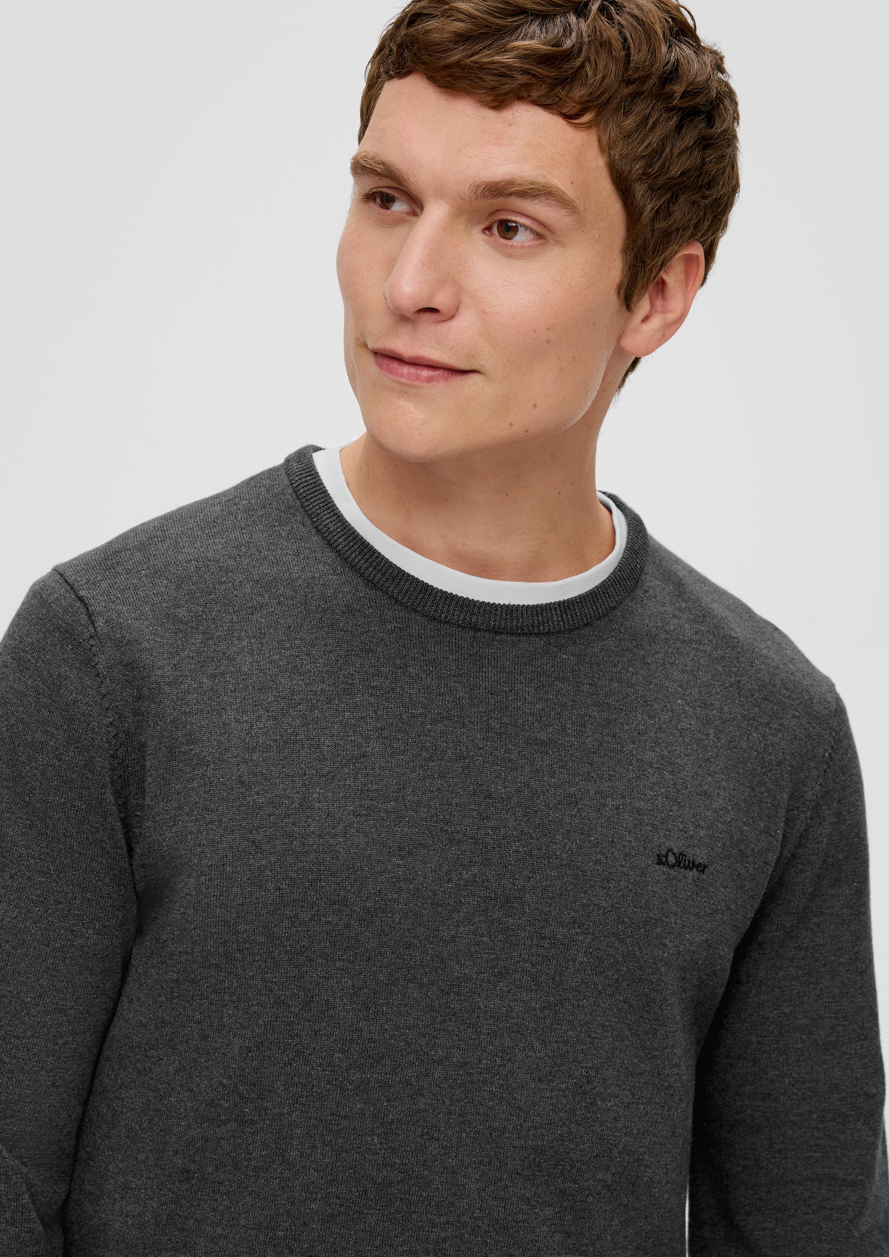 Strickpullover mit Logo-Stickerei  2143173-98W2