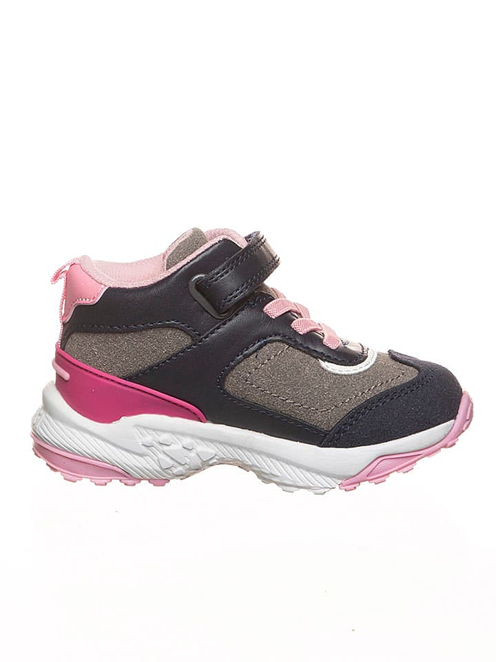 Primigi Leder-Sneakers in Dunkelblau/ Grau/ Rosa günstig kaufen 23