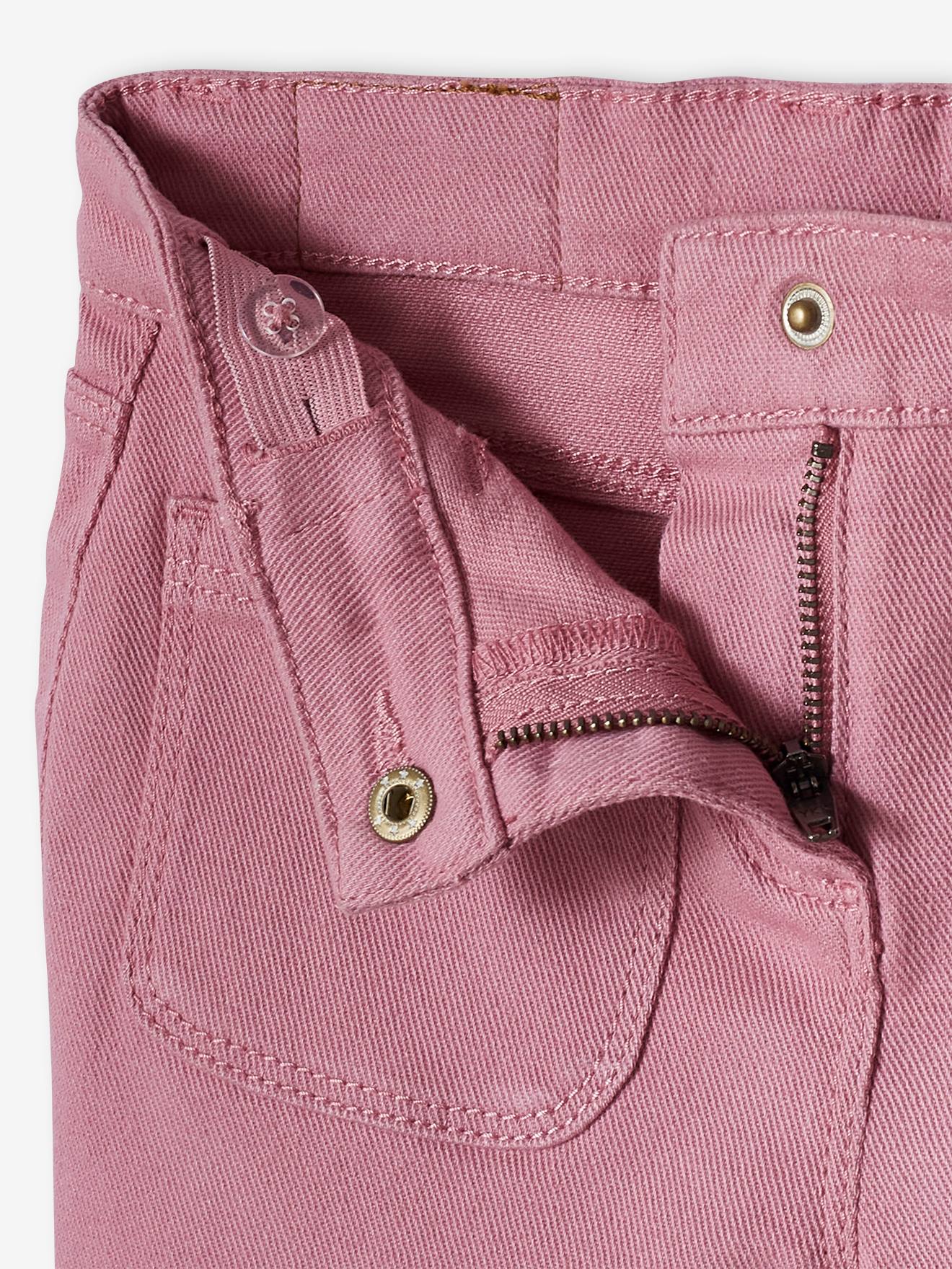 Short brodé fleurs irisée fille lichen