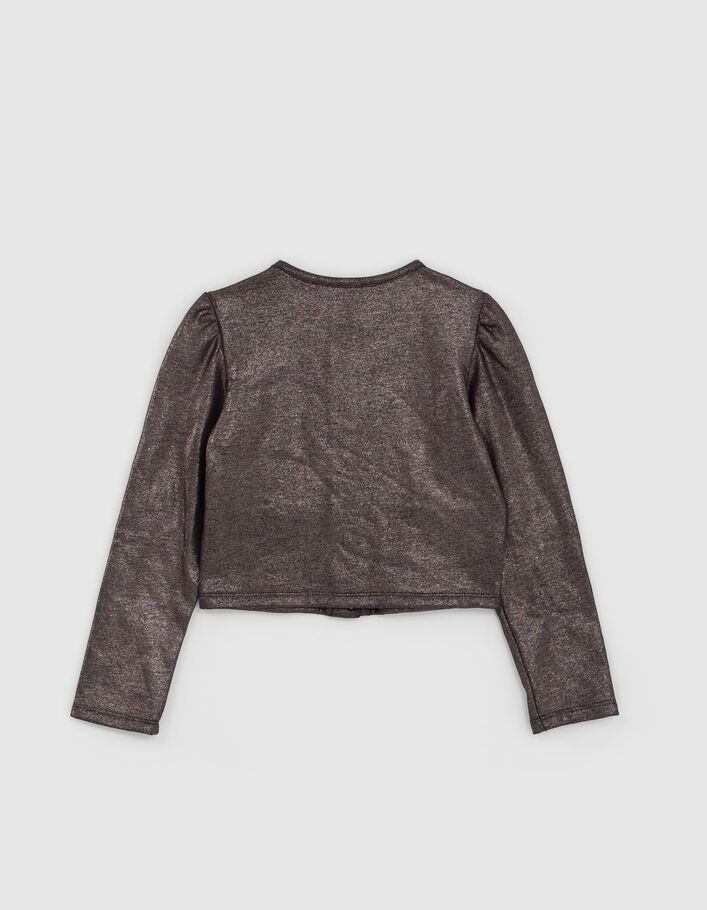 Cardigan champagne molleton pressionné fille