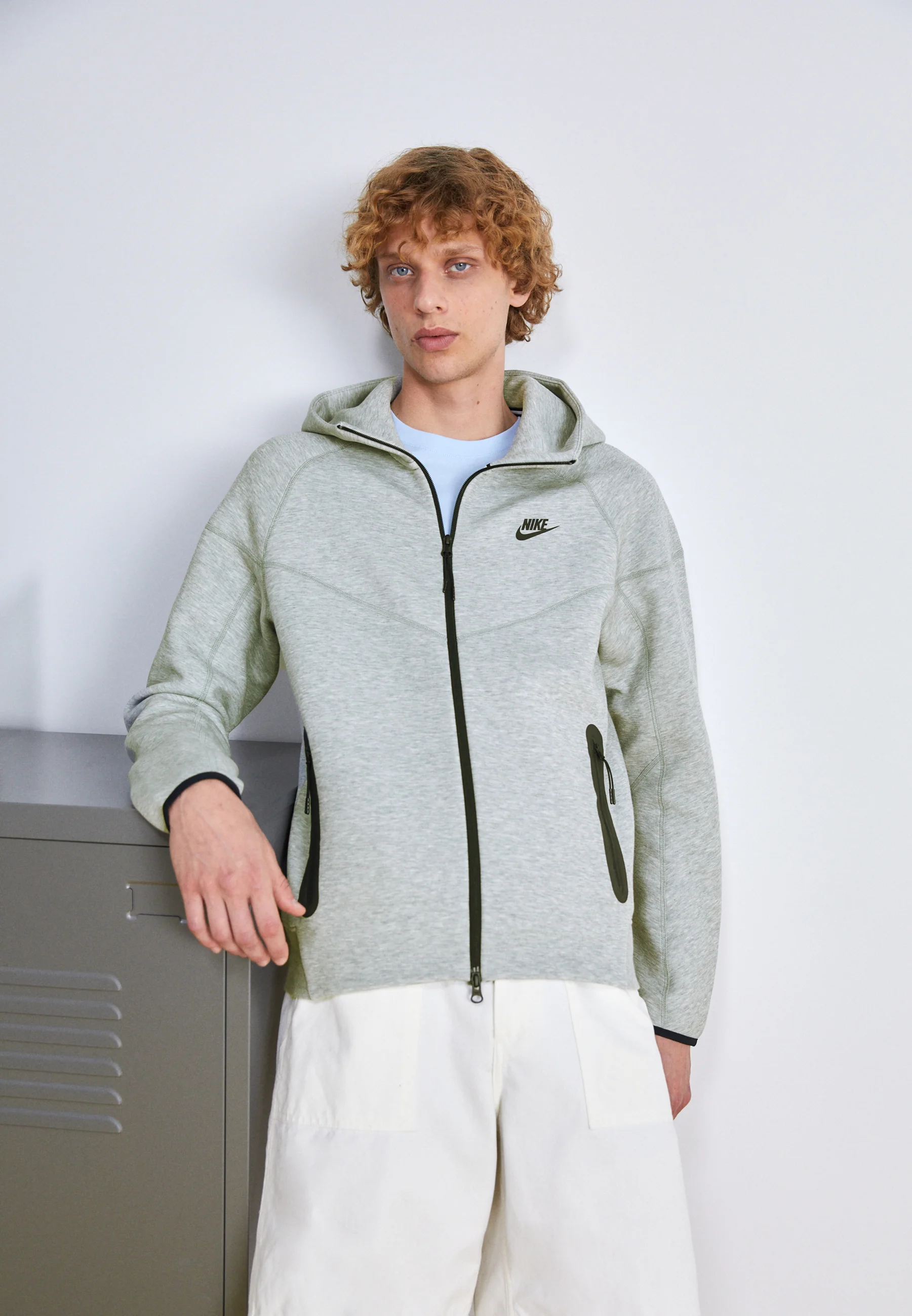 Sudadera Nike Sportswear con cremallera - gris jaspeado/negro